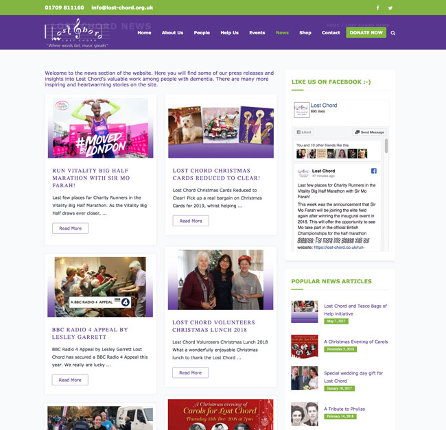 Lost Chord Charity's News Blog created and maintained by Kingdom Creative Media UK
