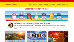 Supported Holidays New Blog, part of their website by Kingdomedia UK