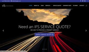 Sample of International Freight Solutions Ltd website homepage by Kingdomedia UK