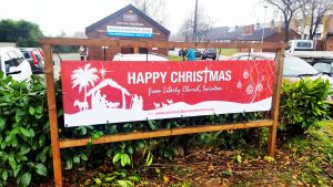 Christmas banner for Liberty Church Swinton by Kingdomedia