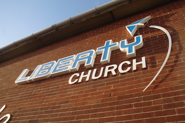 Signage for Liberty Church, Rotherham